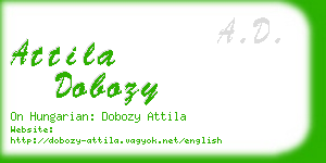 attila dobozy business card